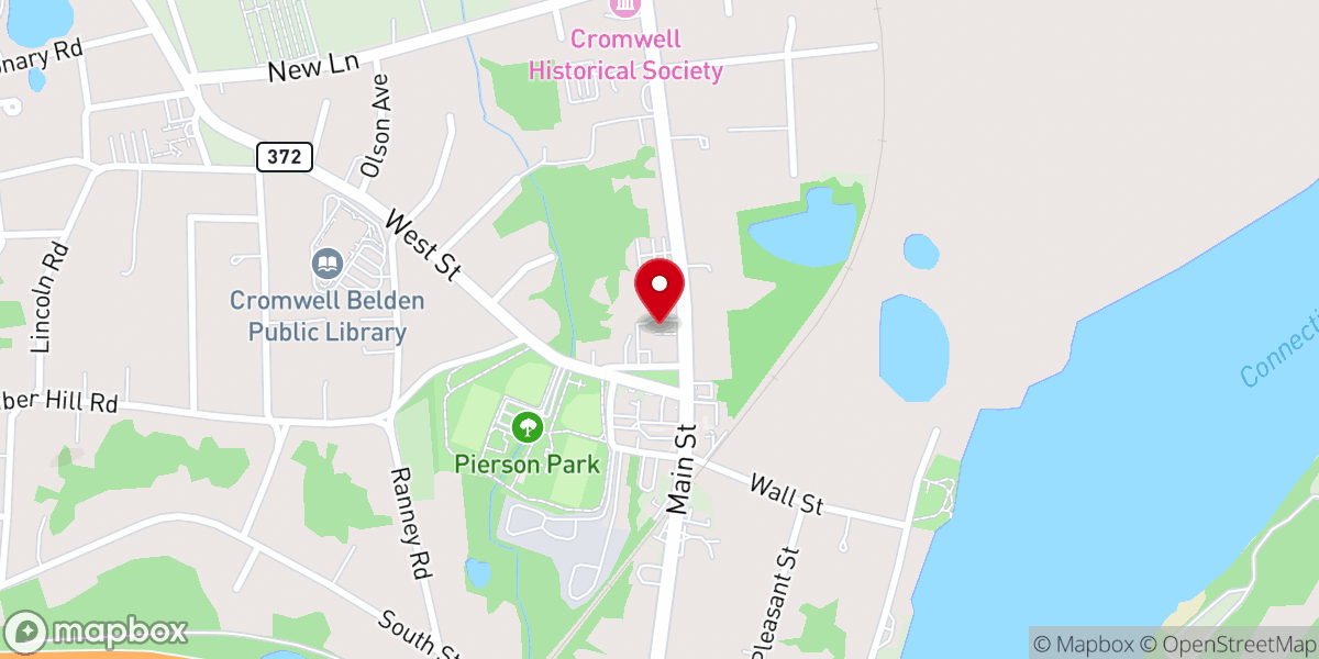 Map showing location of First Congregational Church