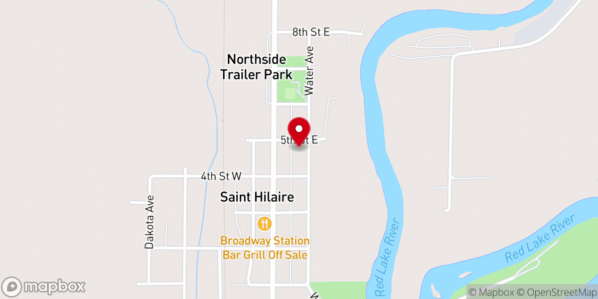 Map showing location of Calvary Lutheran Church