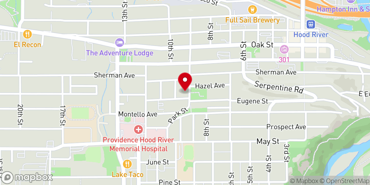 Map showing location of Vineyard Christian Fellowship
