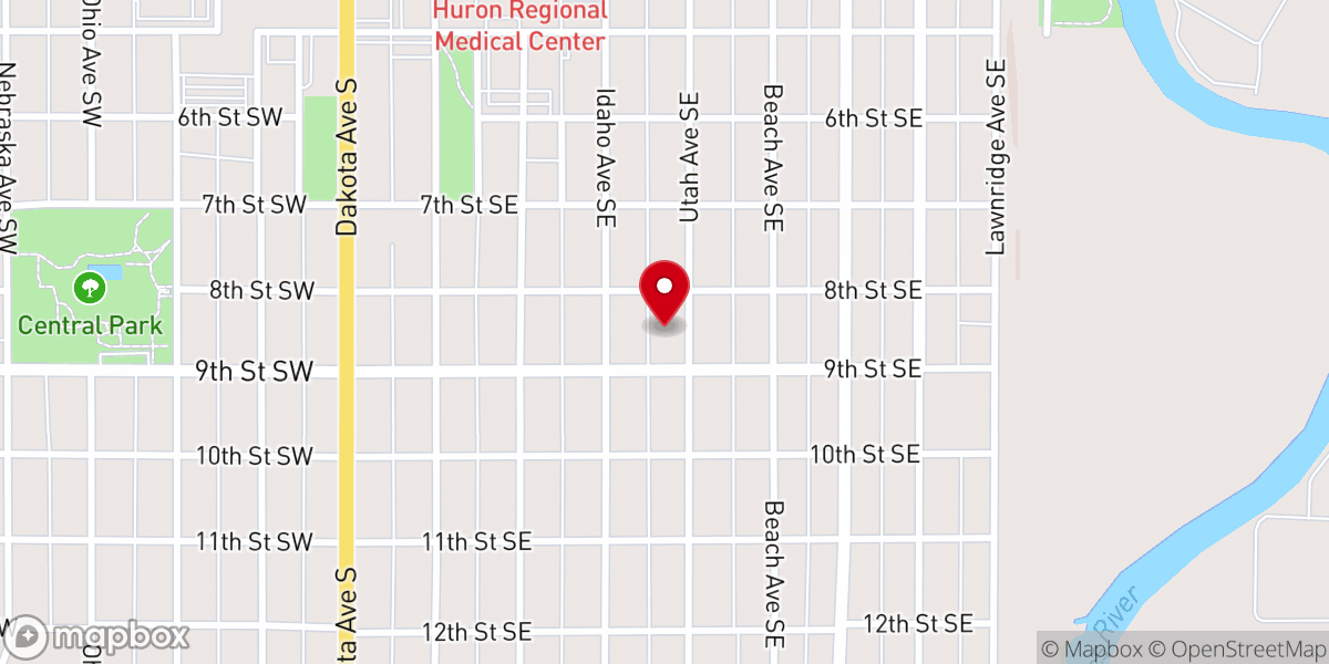 Map showing location of Bible Church