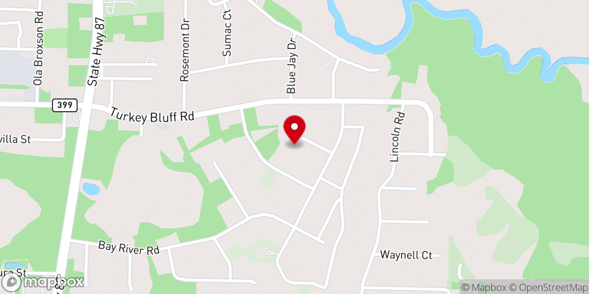 Map showing location of Church of Living Water