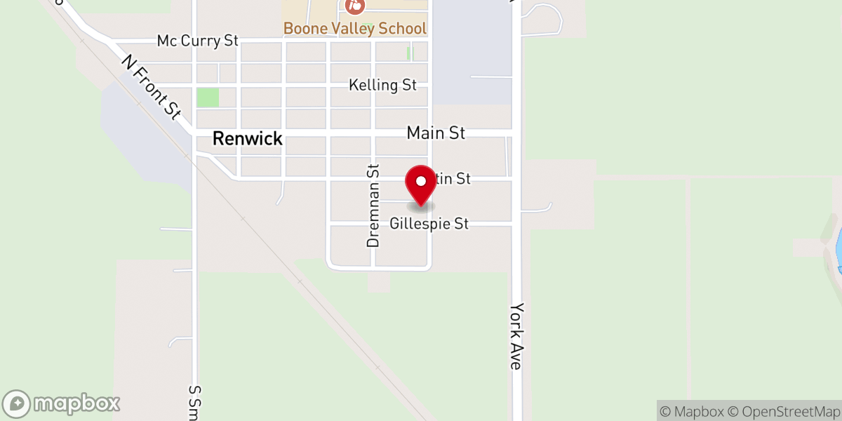 Map showing location of St Paul Lutheran Church
