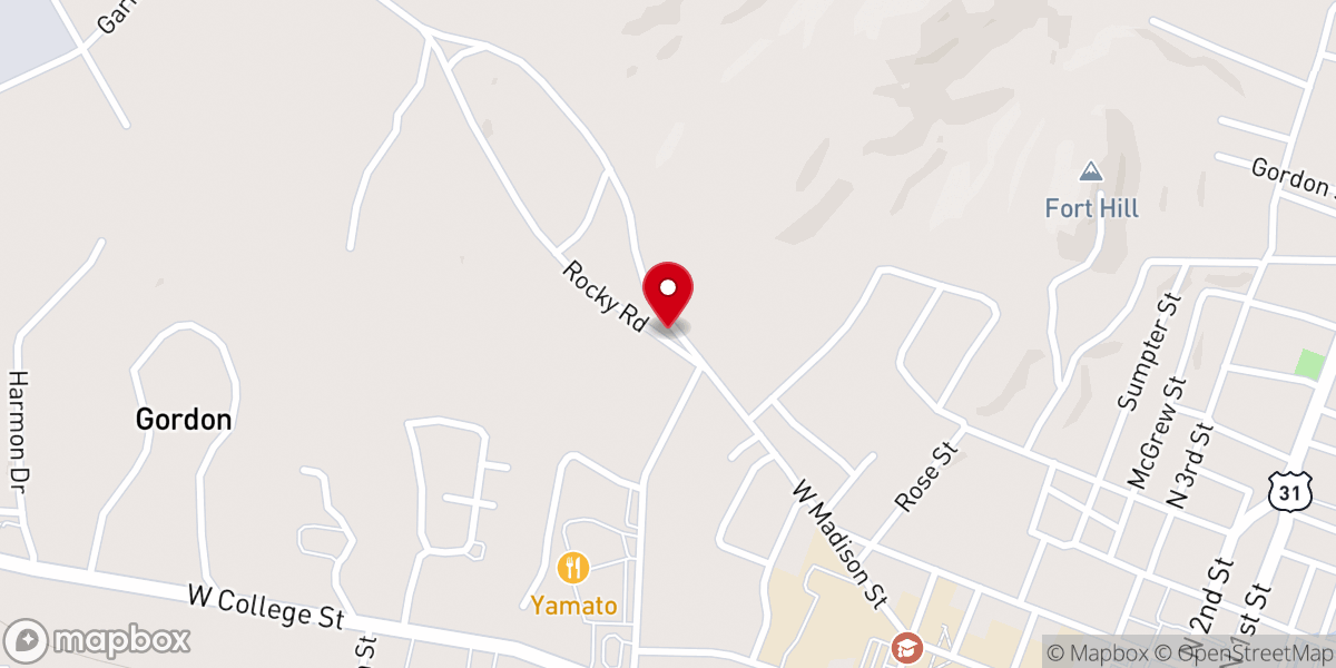 Map showing location of West Madison Church of Christ