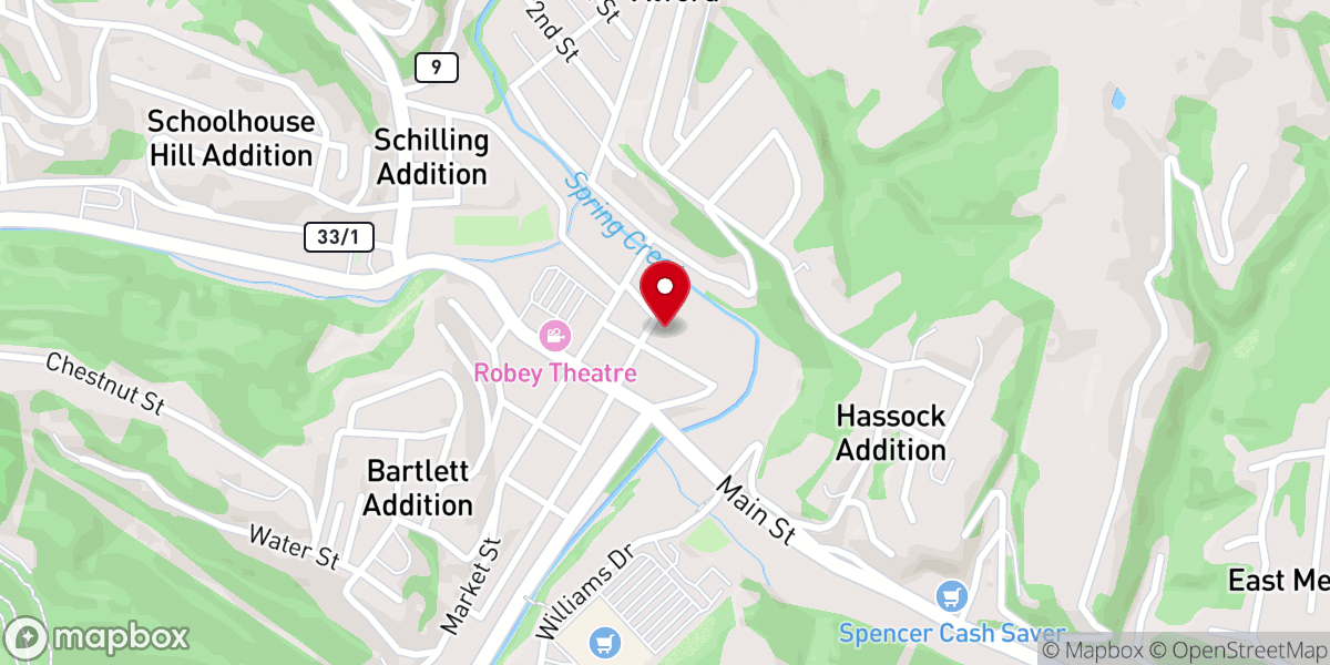 Map showing location of Division of Motor Vehicles