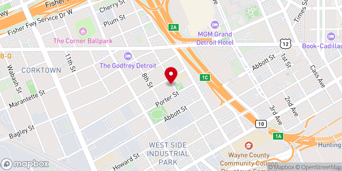Map showing location of Cross & Anchor Church