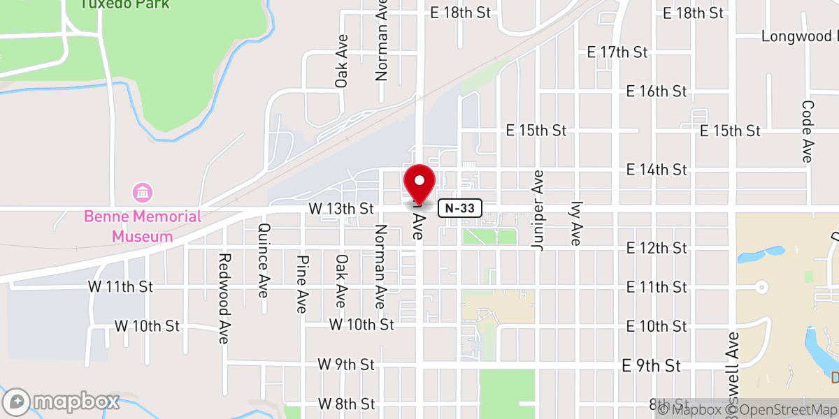 Map showing location of saint johns lutheran church