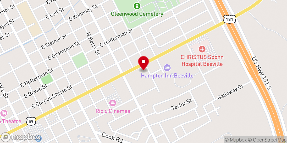 Map showing location of TCB Student Ministries