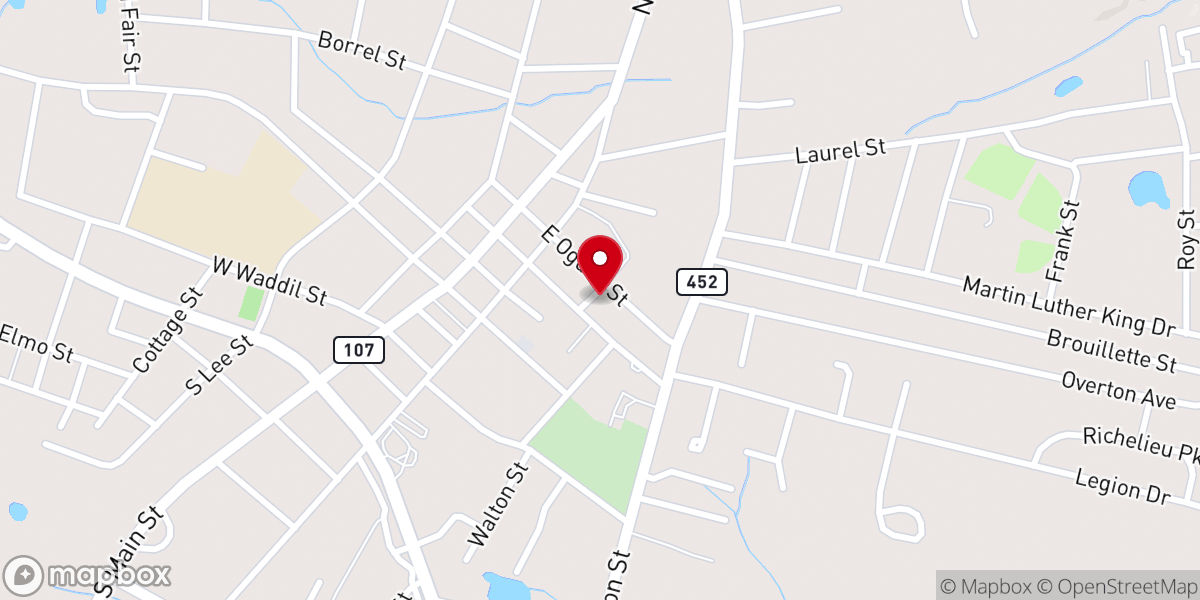 Map showing location of Avoyelles Public Defender Office