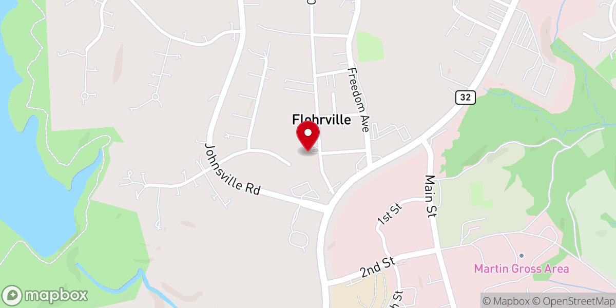 Map showing location of Flohrville United Methodist Church