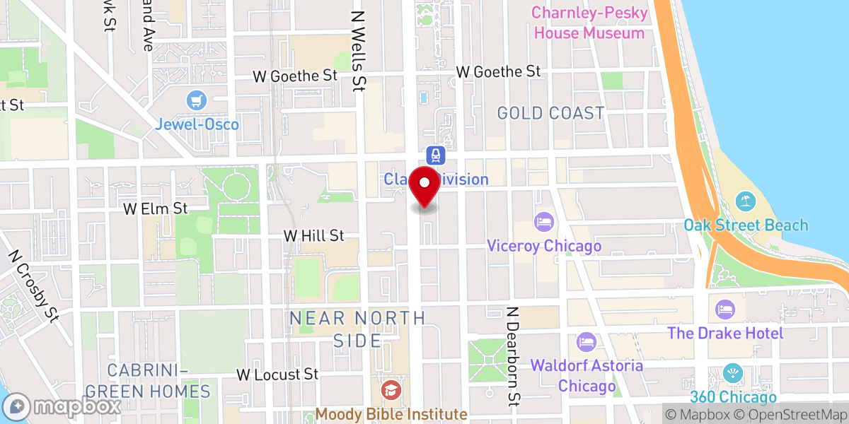 Map showing location of The Order of Saint Anne Chicago