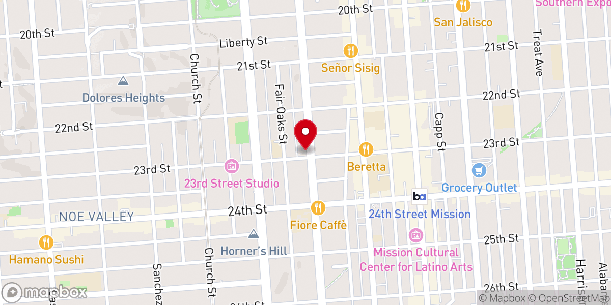 Map showing location of St. James Catholic Church