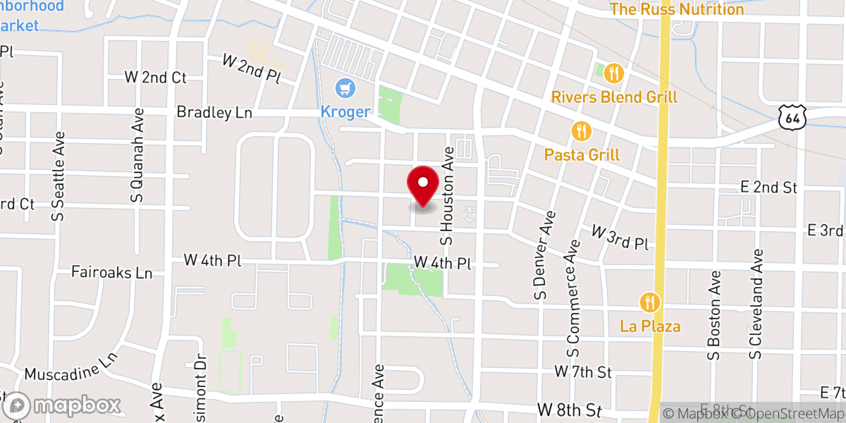 Map showing location of New Prospect Missionary Baptist Church