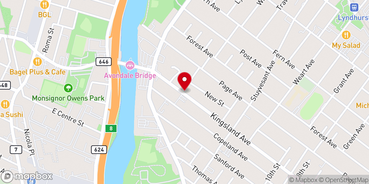 Map showing location of Our Lady of Mt Carmel Rectory