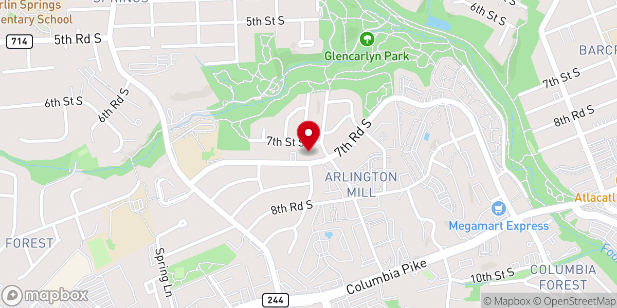 Map showing location of Greenbrier Baptist Church