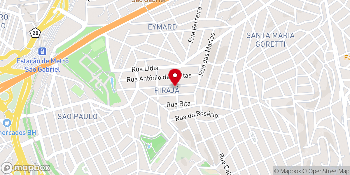 Map showing location of Igreja Pentecostal Cajado de Fogo