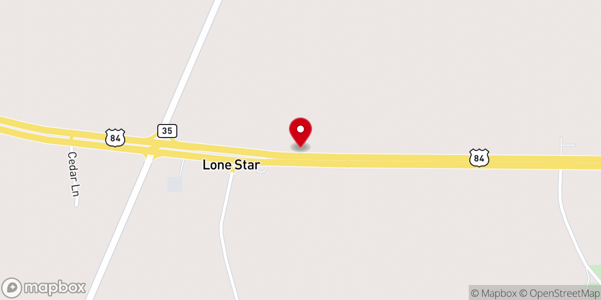 Map showing location of Lone Star United Methodist Church