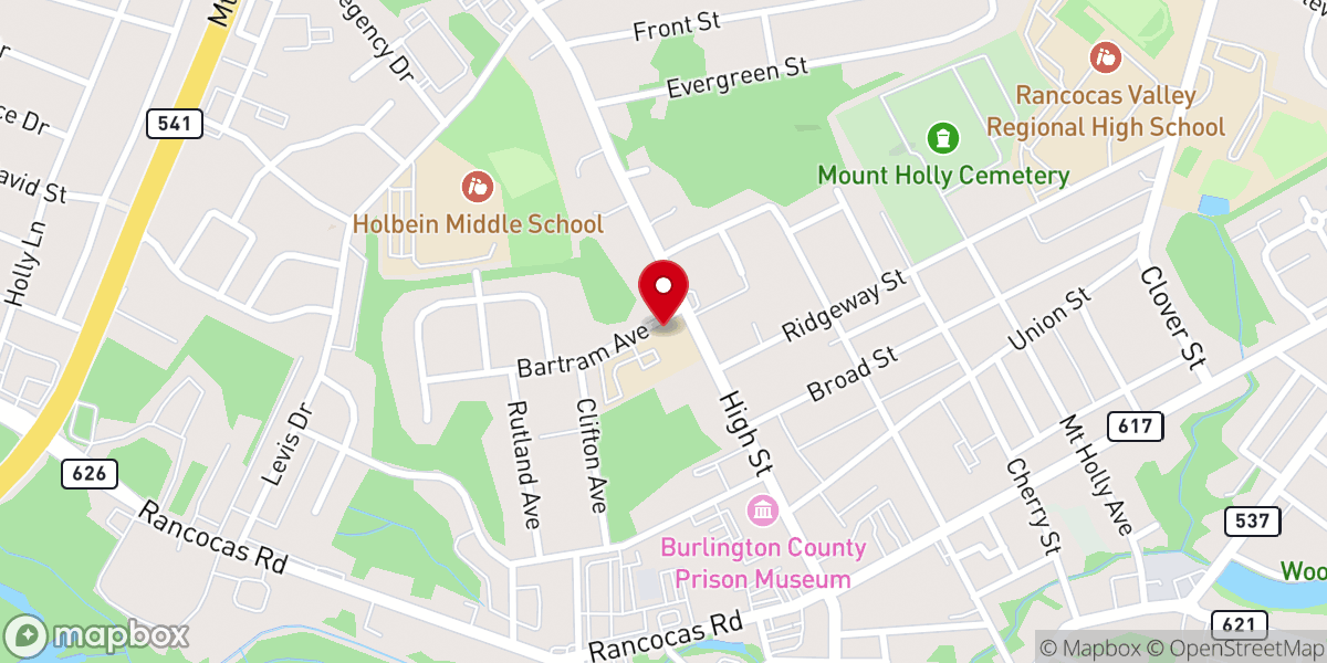Map showing location of Sacred Heart Parish - Sacred Heart Roman Catholic Church