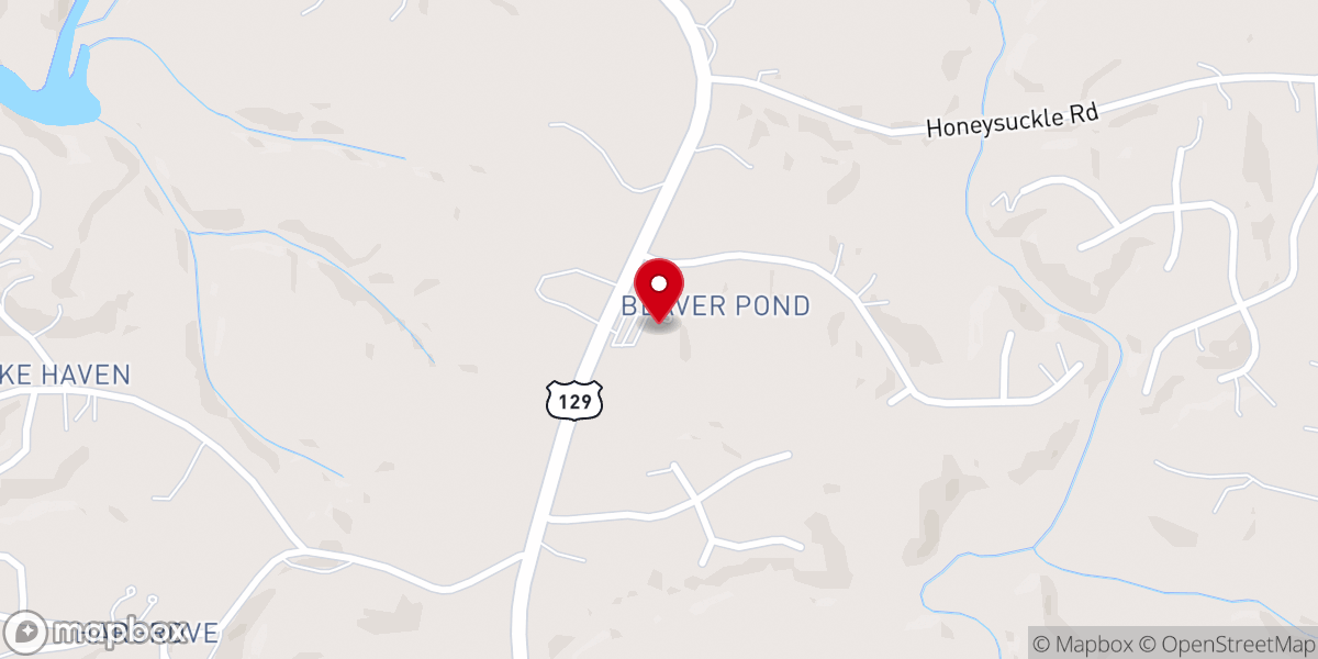 Map showing location of Highlands United Methodist Church