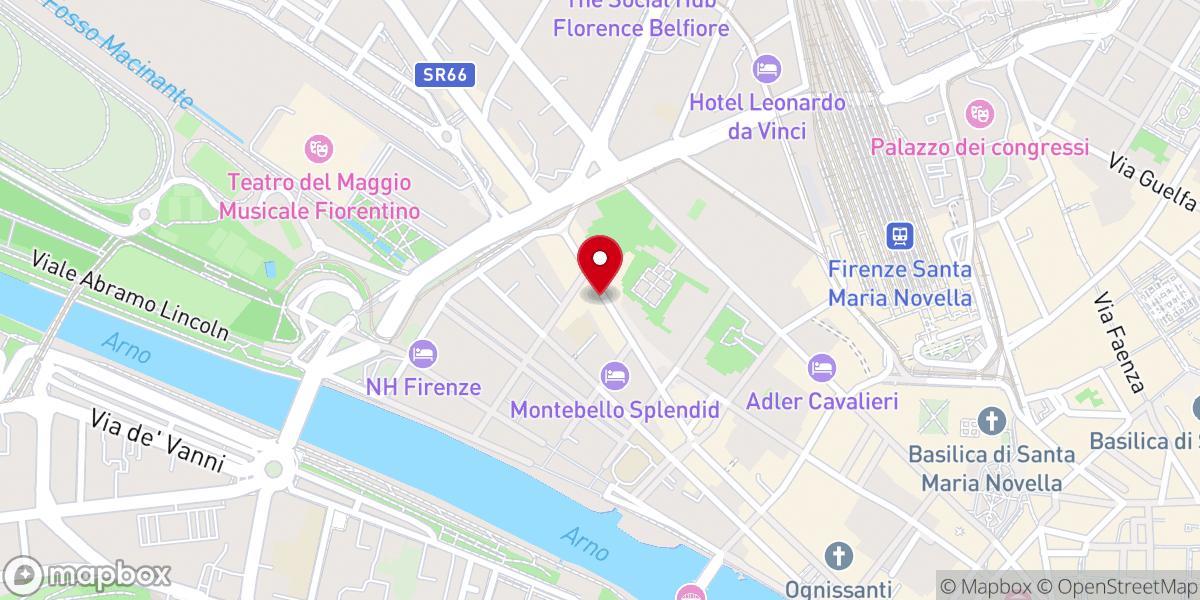 Map showing location of Chiesa Cristiana Dello Spirito Santo | Firenze | IURD