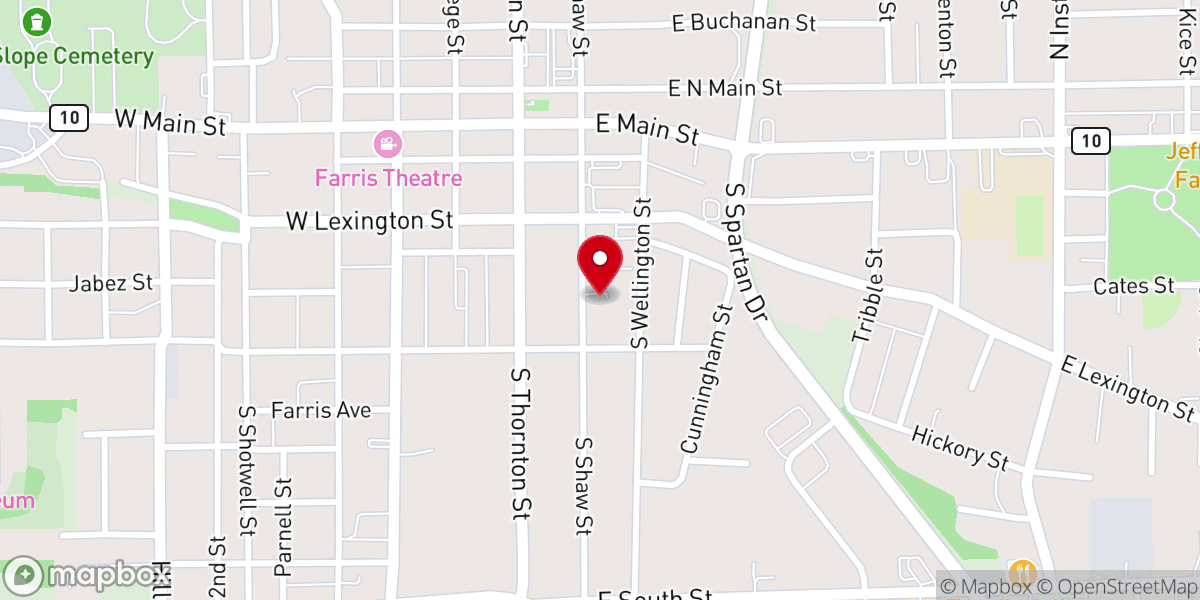 Map showing location of New Beginnings Church