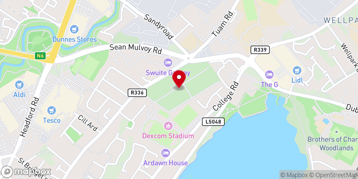 Map showing location of New Cemetery, Bohermore