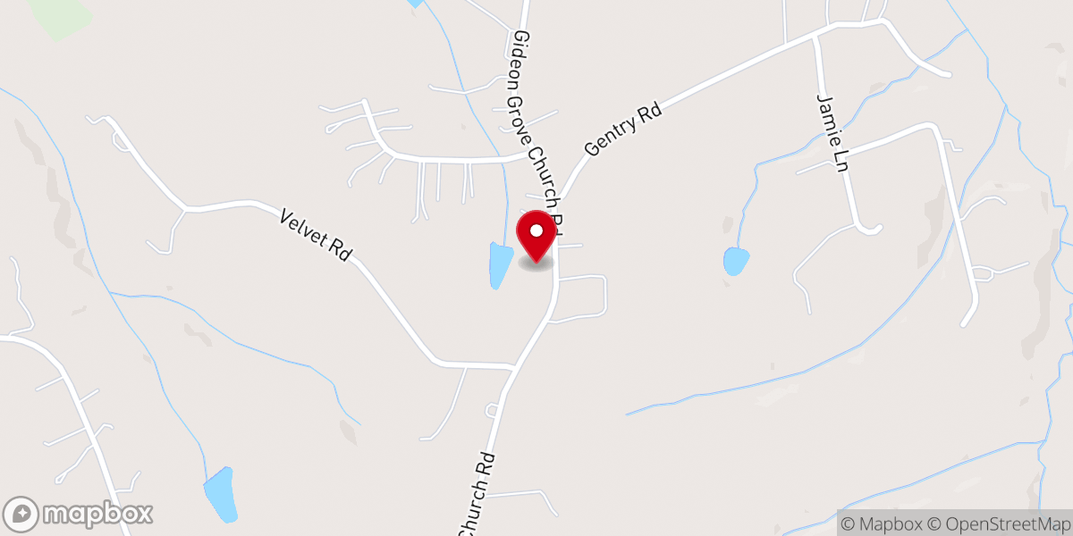 Map showing location of Gentrys Antique Barns