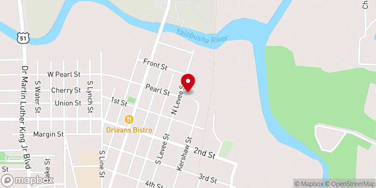 Map showing location of Burning Bush Baptist Church
