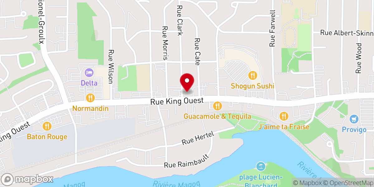 Map showing location of Pub Du Nord de Sherbrooke Inc.