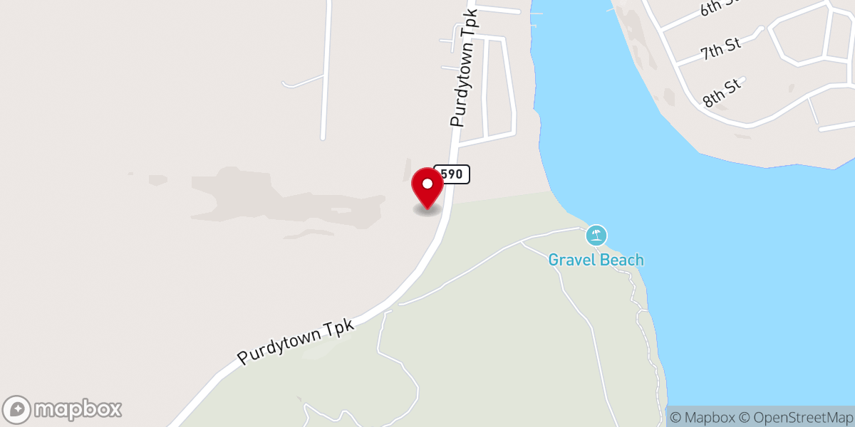 Map showing location of Wallenpaupack Church