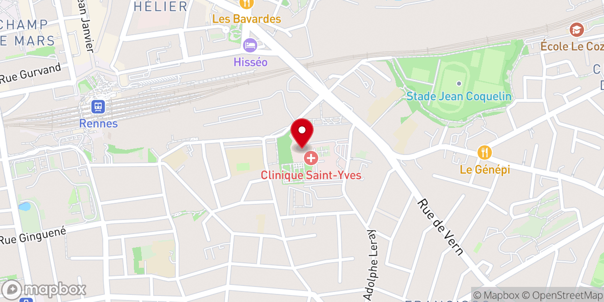 Map showing location of Monastère Sainte-Claire