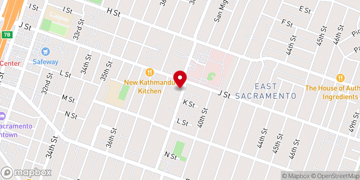 Map showing location of Sacred Heart of Jesus Parish