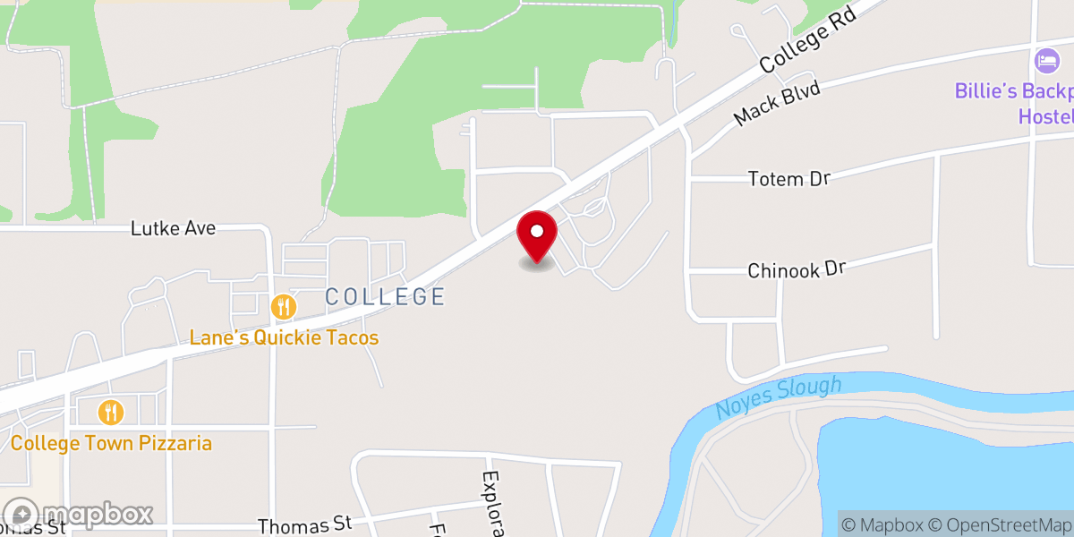 Map showing location of True North Church - College Road