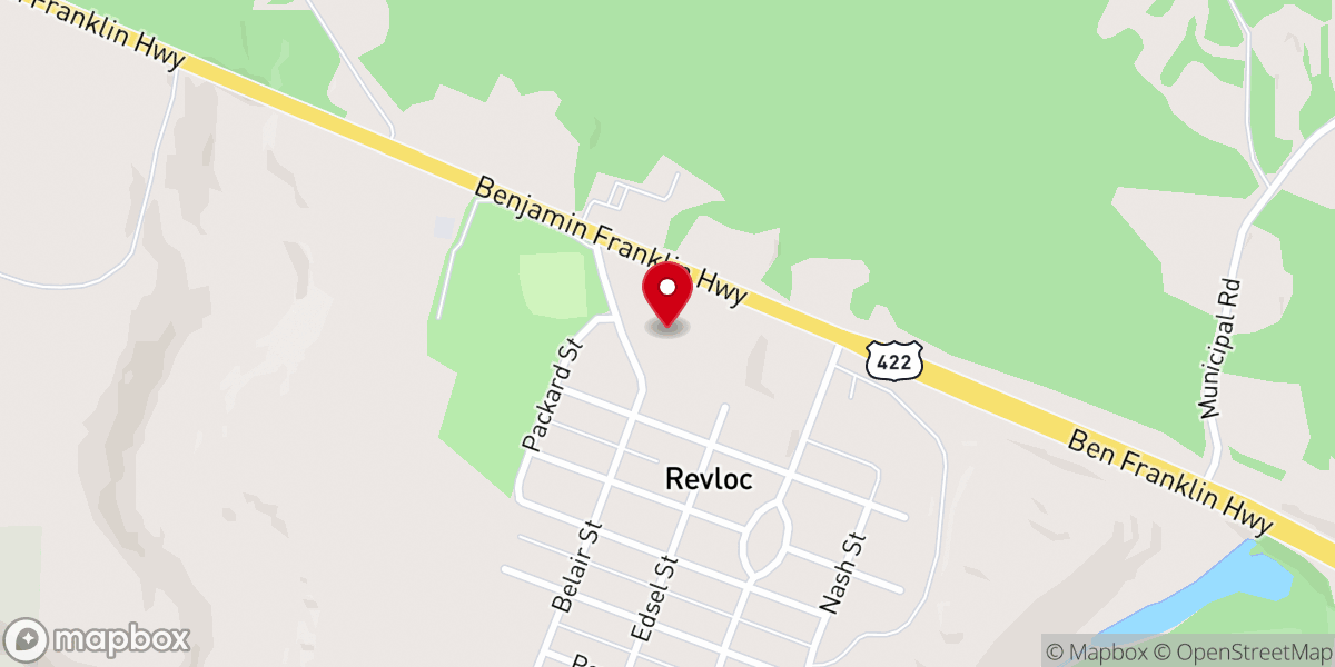 Map showing location of Ebensburg Evangelical Bible