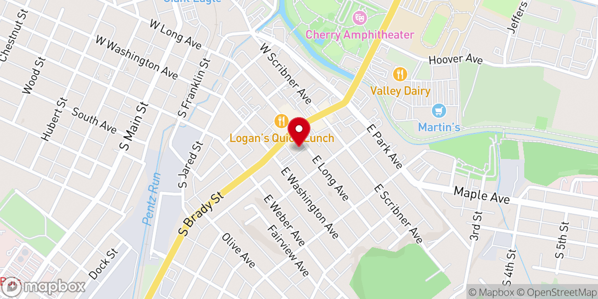 Map showing location of Bethany Covenant Church