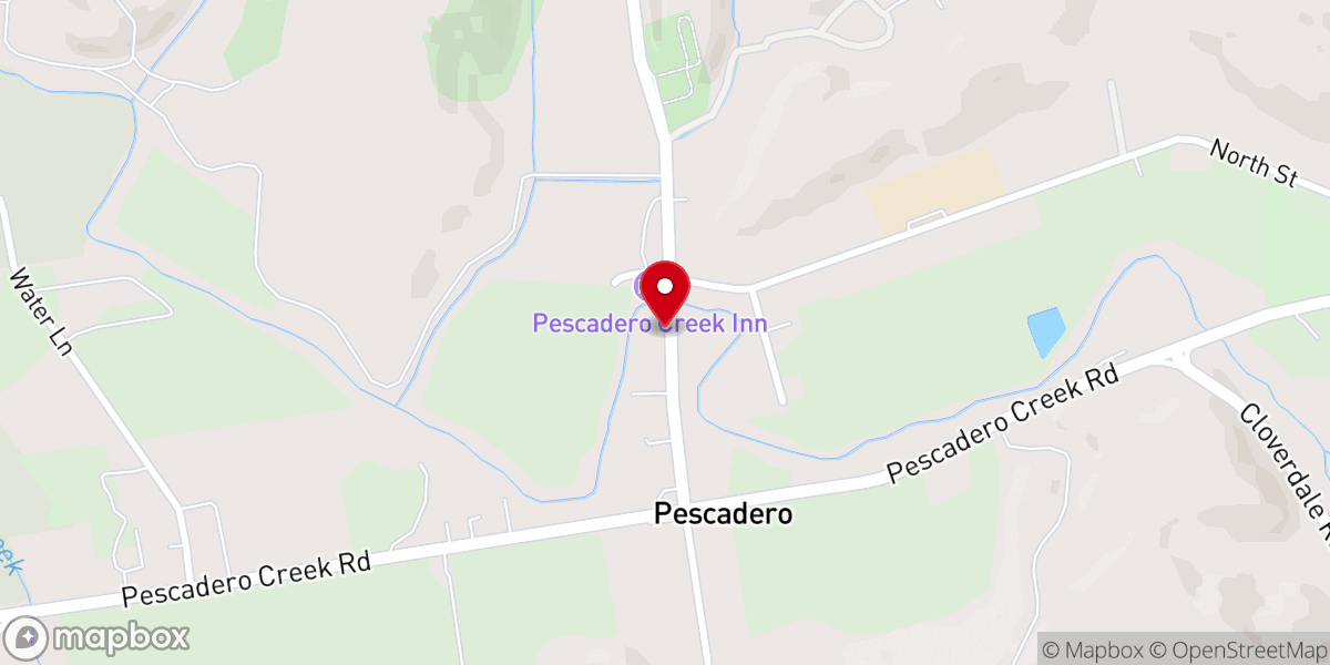 Map showing location of First Congregational Church of Pescadero