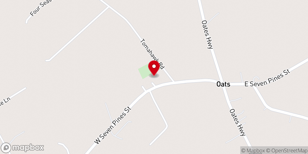 Map showing location of St Johns United Methodist Church