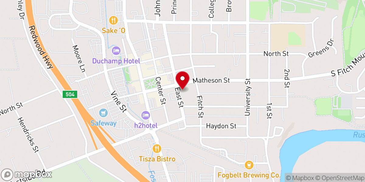 Map showing location of St John the Baptist Catholic Church
