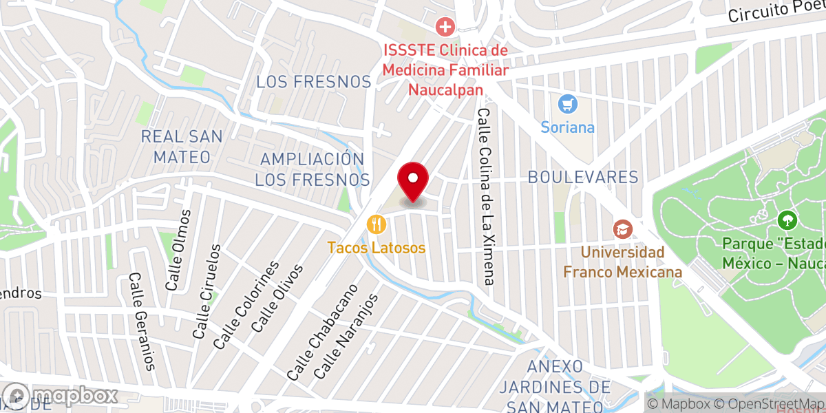 Map showing location of Parroquia Santa Rita de Casia