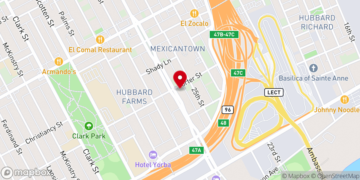 Map showing location of Deliverence Church of Today
