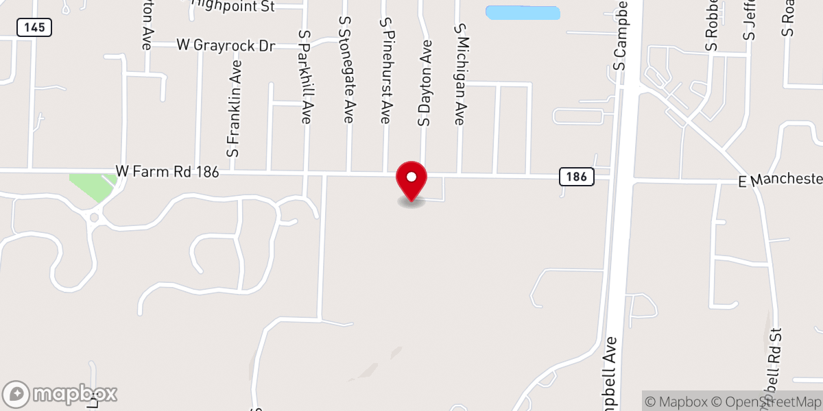 Map showing location of Ozark Mountain Bible Fellowship Inc