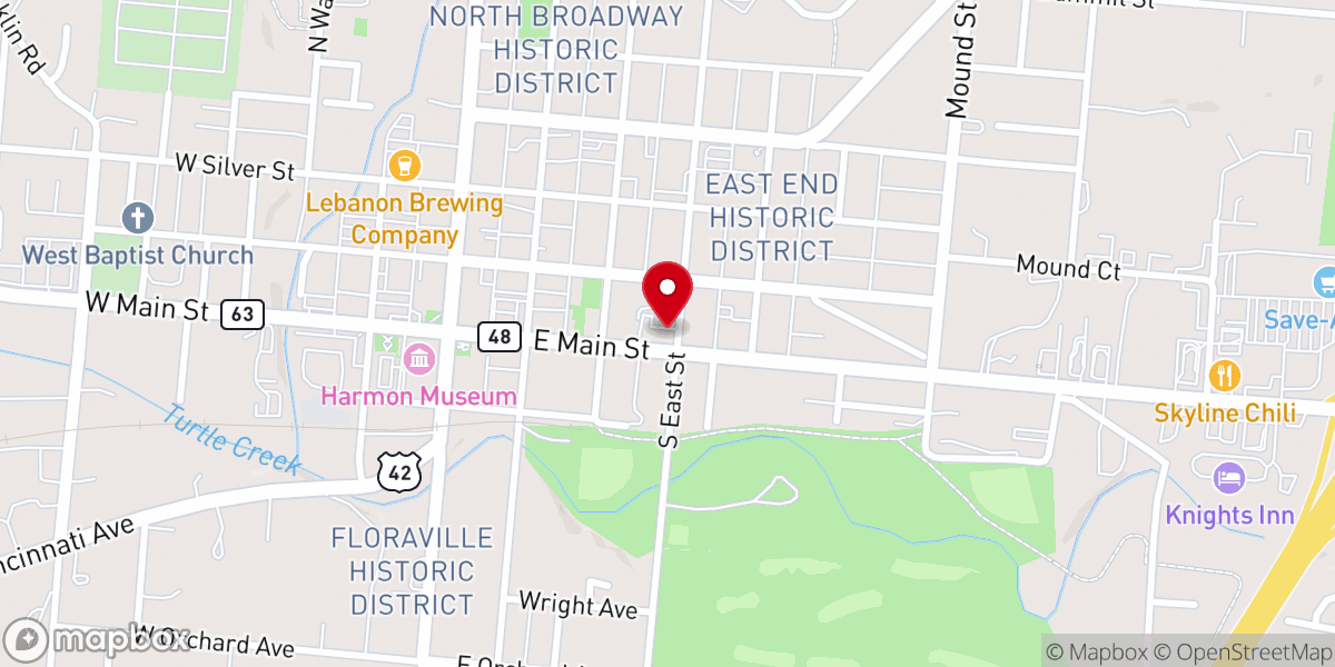 Map showing location of St Patrick's Episcopal Church