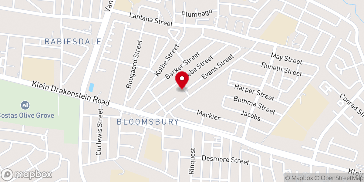 Map showing location of Bethel Congregational Church