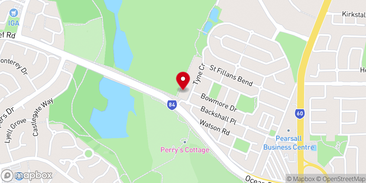 Map showing location of Gospel Baptist Church
