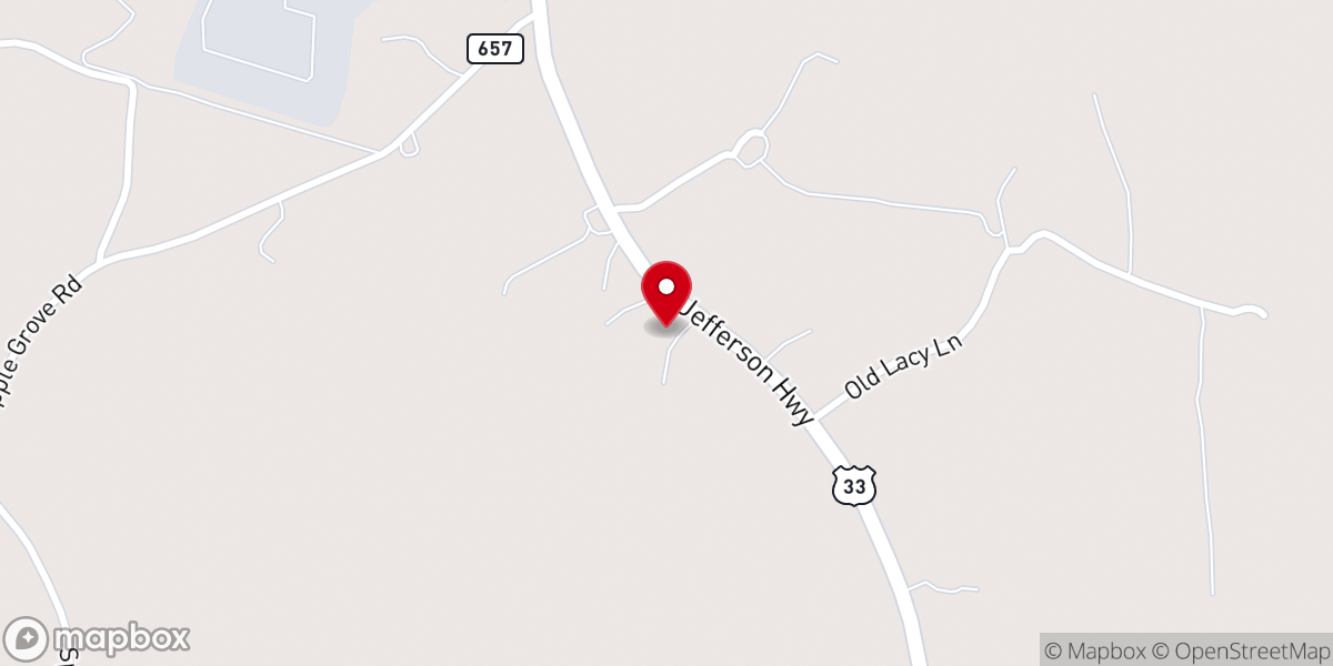 Map showing location of Cornerstone Baptist Church