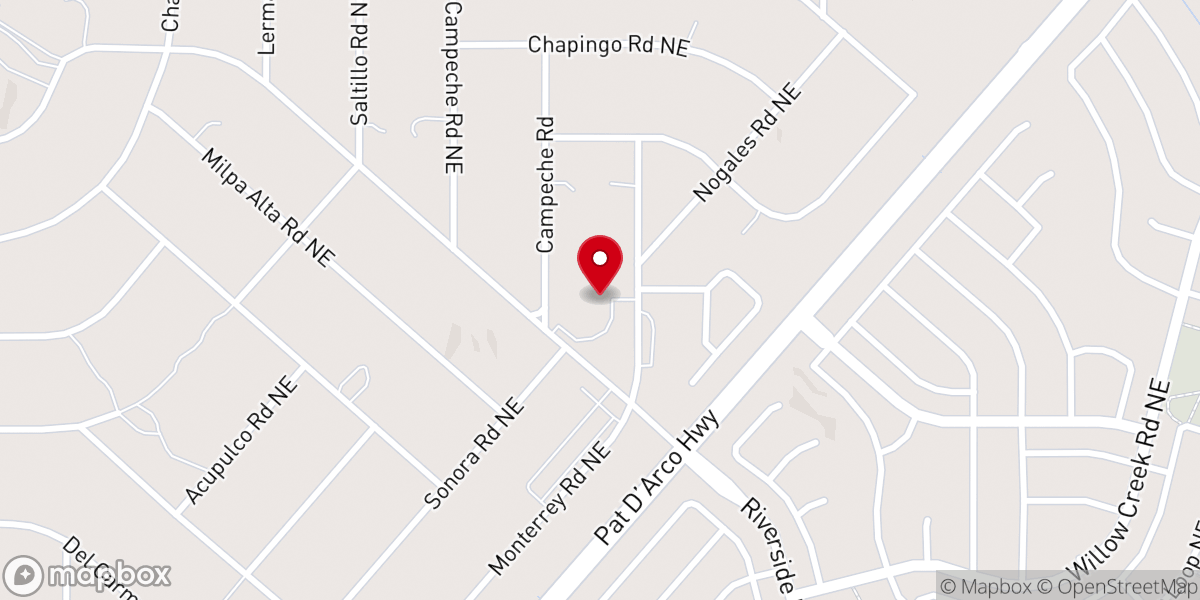 Map showing location of Iglesia Palabra Viva