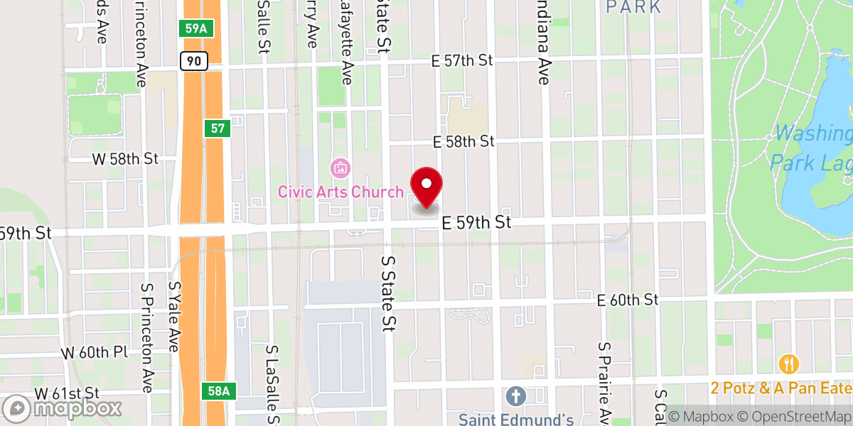 Map showing location of Greater Metropolitan Baptist Church