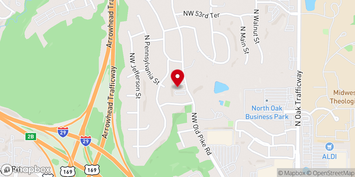 Map showing location of Northside Christian Church