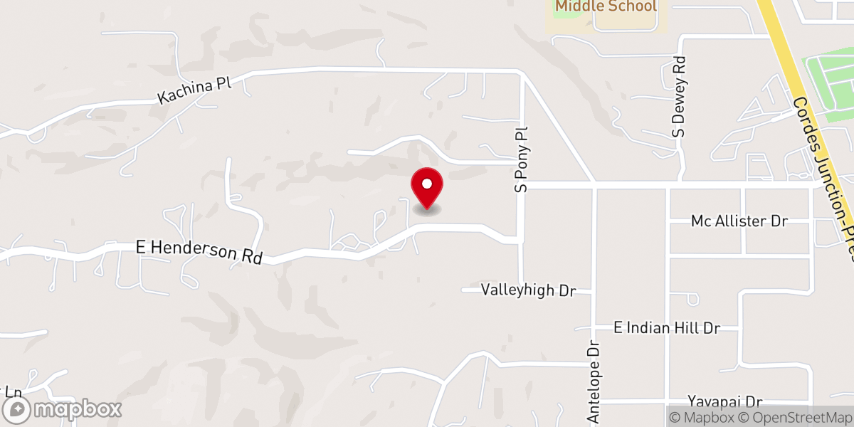 Map showing location of Dewey-Humboldt Seventh-Day Adventist Church