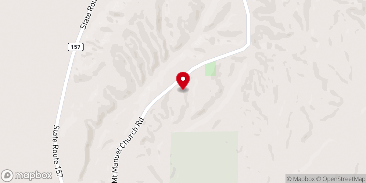 Map showing location of Mount Manuel Church