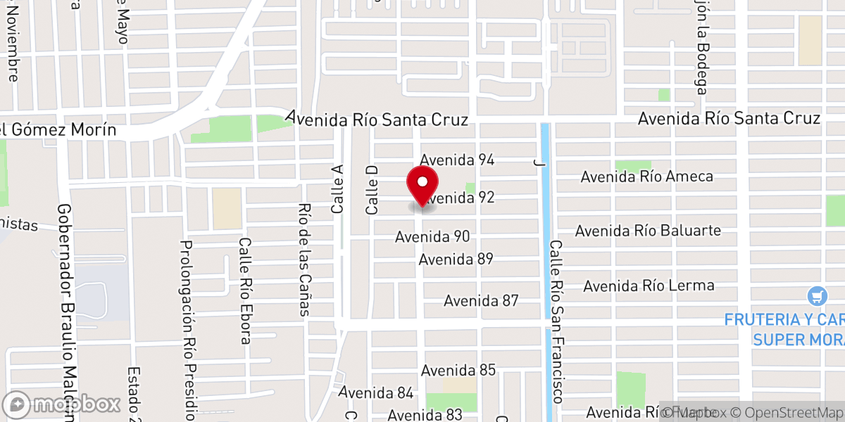 Map showing location of Iglesia Evangélica VIDA NUEVA